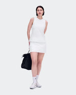 Saia Short On Running Court Skirt Ldn - Branca