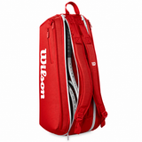 Raqueteira Wilson Super Tour Vermelha 6 Raquetes