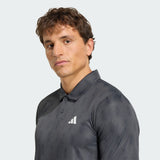 Camiseta Polo Adidas Estampada Climacool - Preta