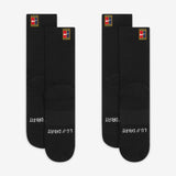Meias Nike Court Cano Longo Preto - 2 Pares