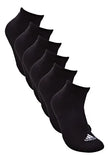 Meia Adidas Cano Baixo 6 Pares -Preto