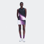Saia Short On Running Court Skirt Split Swing - Branca/Roxa