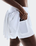Saia Short On Running Court Skirt Pleated - Branca
