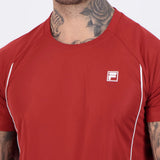 Camiseta Fila Match Tennis - Vermelho Ocre/Branco