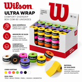 Caixa de Overgrip Wilson Ultra Wrap com 60 unidades - Colorido