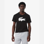 Camiseta Esportiva de Algodão Ultra Dry com Logo - Preta
