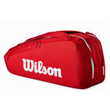 Raqueteira Wilson Super Tour Vermelha 6 Raquetes