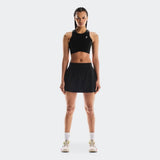 Saia Short On Running Court Skirt Pleated -Preto