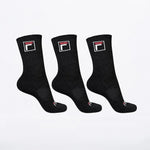 Meia Fila Cano Alto 3 Pares - Preta 39/43
