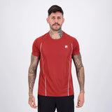Camiseta Fila Match Tênis Masculina - Vermelho Ocre/Branco
