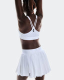 Saia Short On Running Court Skirt Pleated - Branca