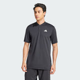 Camisa de Tênis Adidas Henley Club Climacool Masculina - Preto