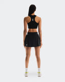Saia Short On Running Court Skirt Pleated -Preto