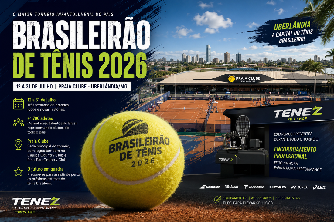 Brasileirão de Tênis 2026 começa em Uberlândia: o que esperar do maior torneio de base do país