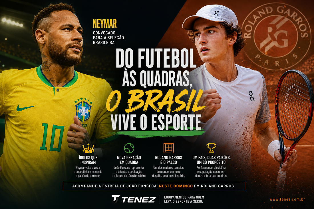 Neymar é convocado e o Brasil volta a sonhar: agora, João Fonseca leva essa energia para Roland Garros