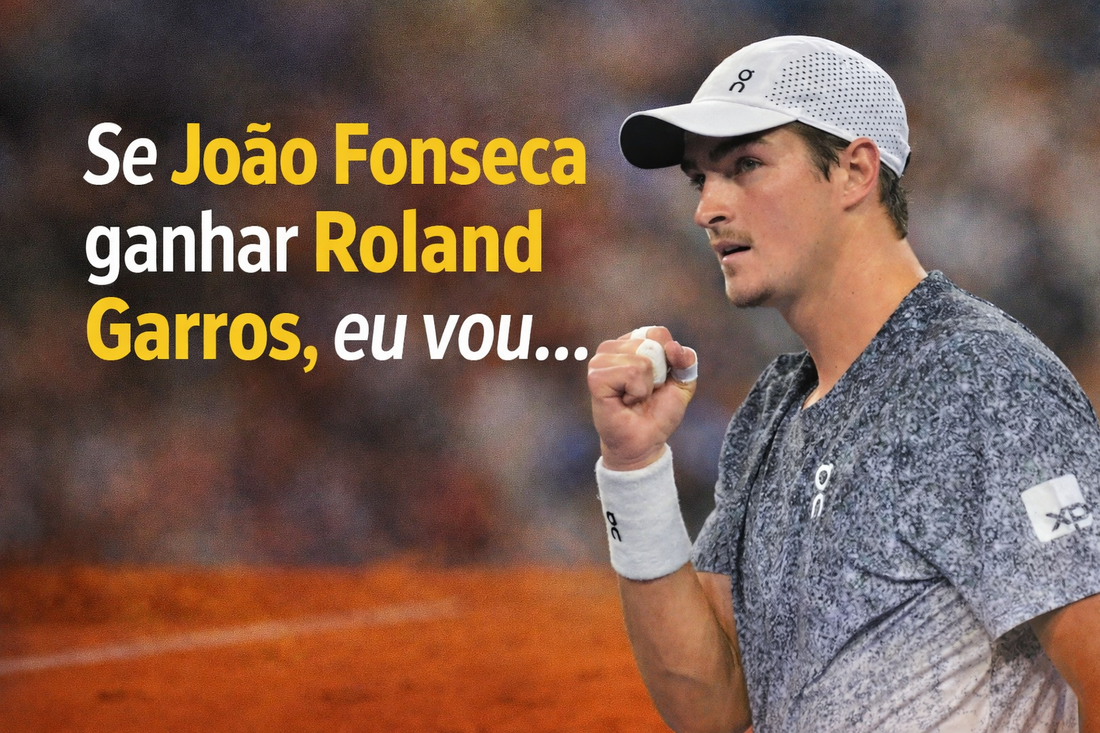 “Se João Fonseca ganhar Roland Garros, eu vou…” — uma provocação que começa a ecoar no tênis brasileiro