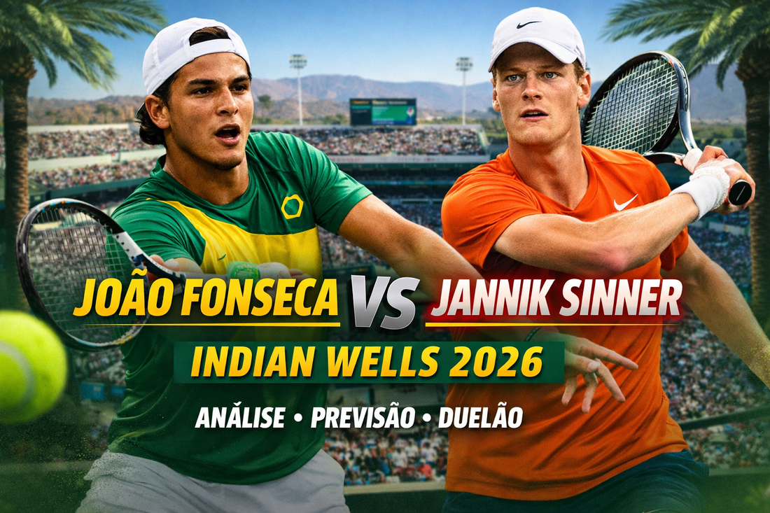João Fonseca x Jannik Sinner em Indian Wells 2026: análise completa do confronto, estilo de jogo e o que esperar