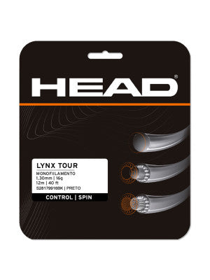 Corda Head Lynx Tour Preto 1.25mm 17G - Set Individual