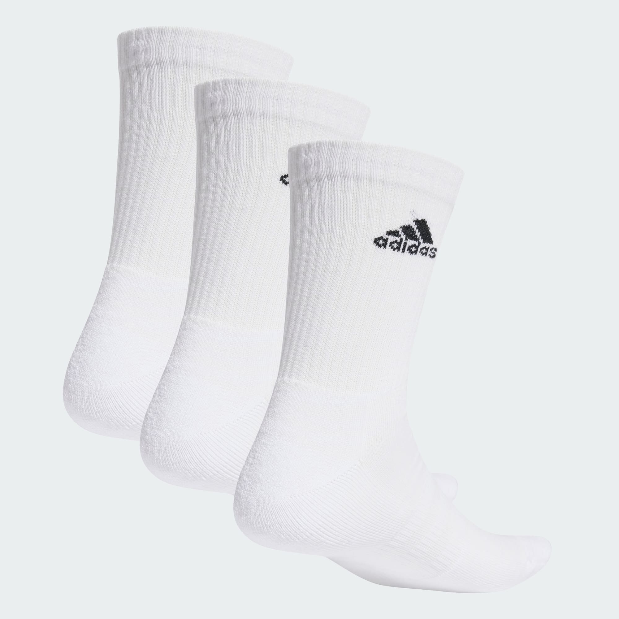 Meia Adidas  Cano Alto 3 Pares-Branco