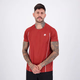 Camiseta Fila Match Tennis - Vermelho Ocre/Branco