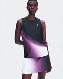 Saia Short On Running Court Skirt Split Swing - Branca/Roxa