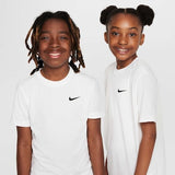 Camiseta Nike Dri-FIT Swoosh Infantil  - Branca
