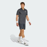 Camiseta Polo Adidas Estampada Climacool - Preta