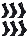 Meia Adidas Cano Longo 6 Pares-Preto