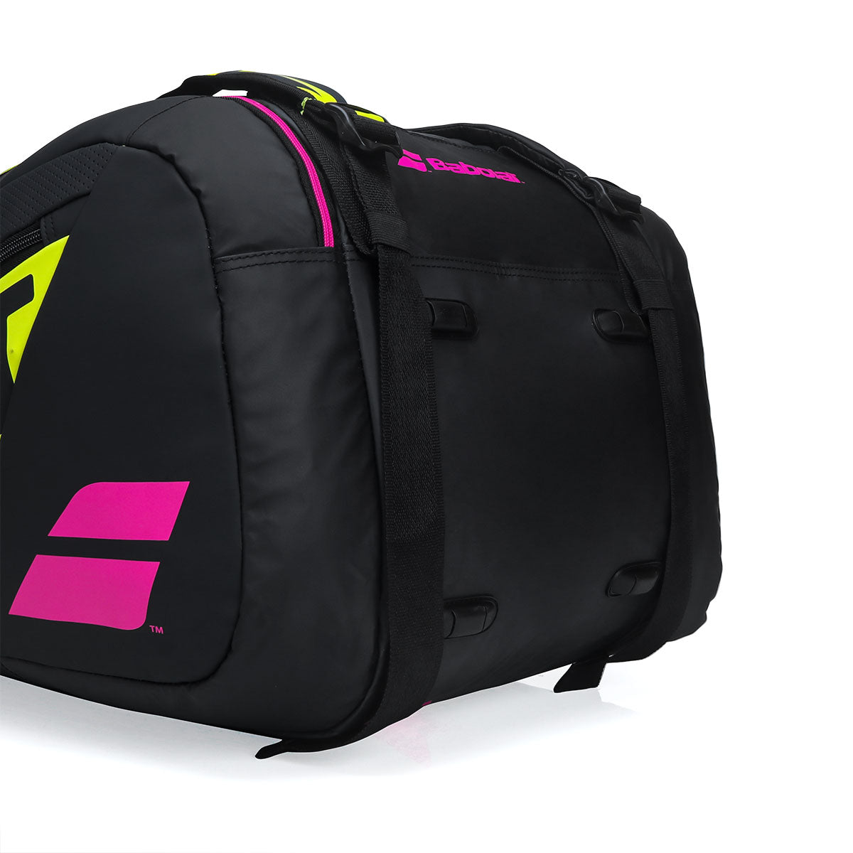 Raqueteira Babolat Pure Aero Rafa X12 Preta Amarela e Rosa – Tenez