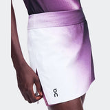 Saia Short On Running Court Skirt Split Swing - Branca/Roxa