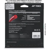 Corda Yonex Poly Tour Force  João Fonseca 1.25mm/16g - Vermelha / Set