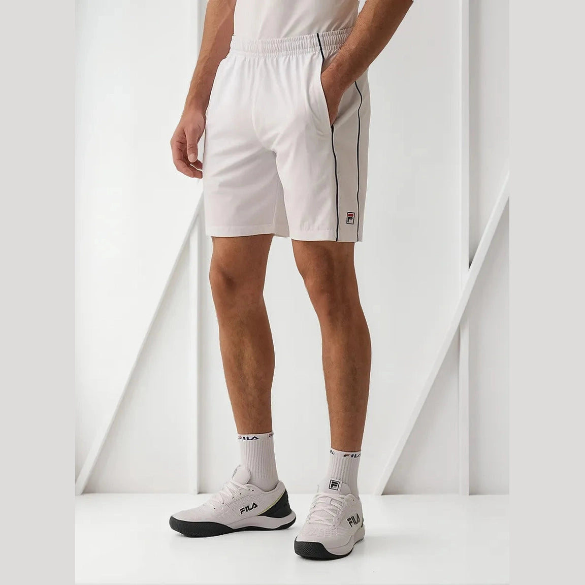 Bermuda Fila Match 8 Masculina - Branco