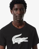 Camiseta Esportiva de Algodão Ultra Dry com Logo - Preta
