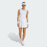 Saia Adidas Pregueada Tennis Pro Climacool-Branca