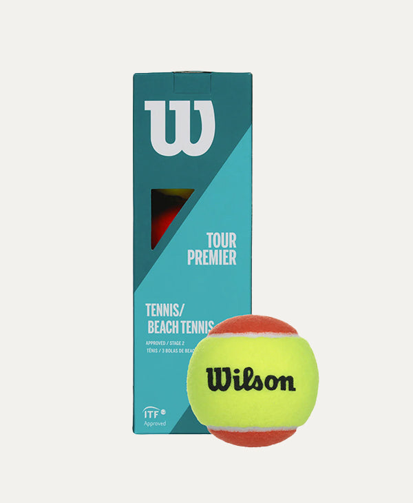 Bola Wilson Tênis/Beach  Tour Premier - Tubo Com 3 Bolas