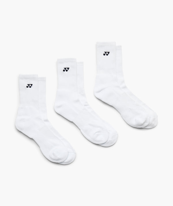 Meia Yonex Cano Alto 3 Pares - Branca