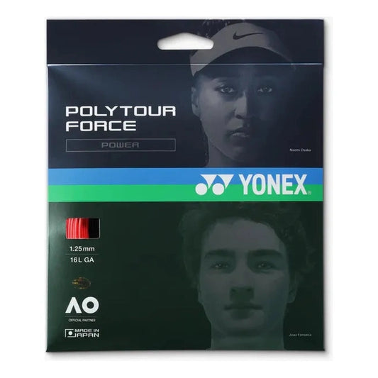 Corda Yonex Poly Tour Force João Fonseca 1.25mm/16g - Vermelha / Set
