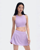 Saia Short On Running Court Skirt Pleated - Roxo
