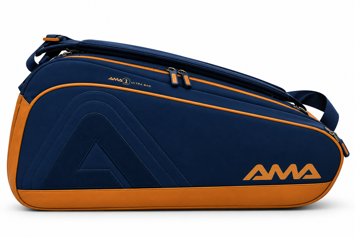 Raqueteira Beach Tennis AMA Supreme Azul e Caramelo