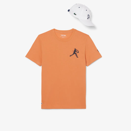 Conjunto Lacoste Camiseta e Boné Novak Djokovic - Orange 1600