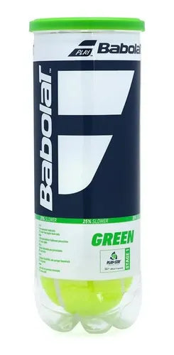 Bola de Tênis Babolat Green Estagio 1 - Tubo Com 3 Bolas