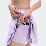 Saia Short On Running Court Skirt Pleated - Roxo