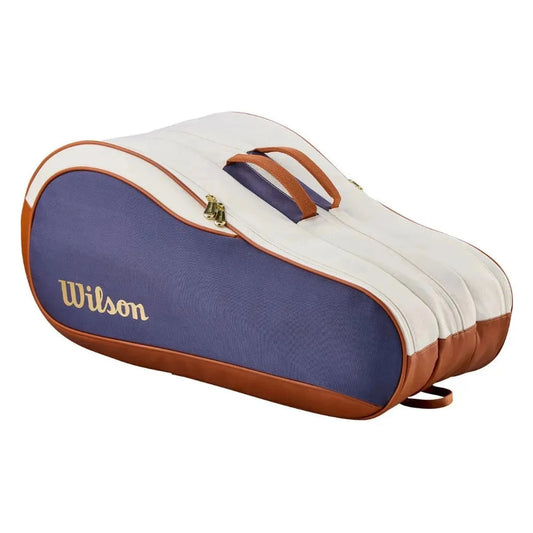 Raqueteira Wilson Heritage 12PK - Off White/Marrom