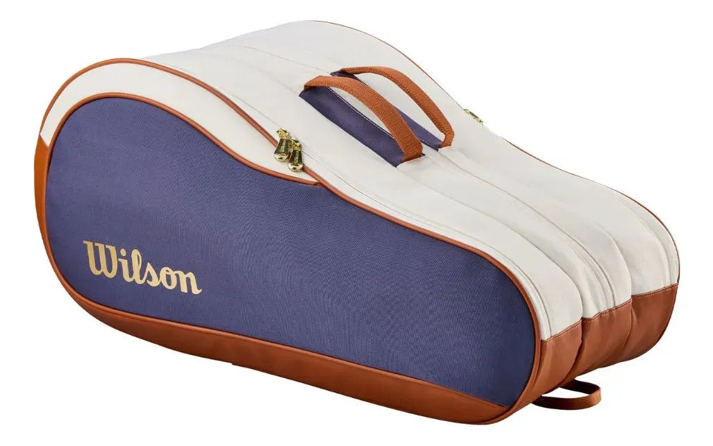 Raqueteira Wilson Heritage  12PK - Off White/Marrom