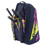 Raqueteira Babolat Pure Aero Rafa Nadal X12 - Preta Amarela e Rosa