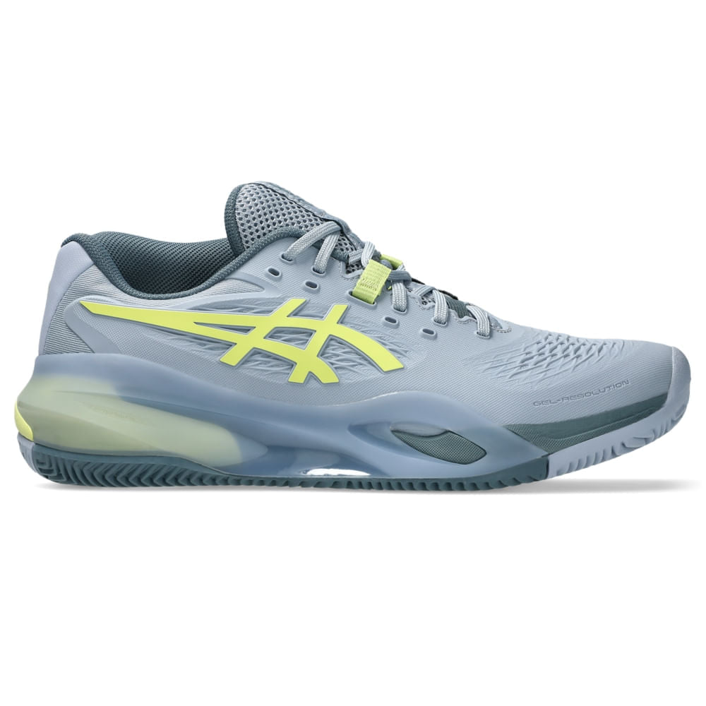 Tênis Asics Gel Resolution X Saibro/Clay  Masculino - Cinza/Verde