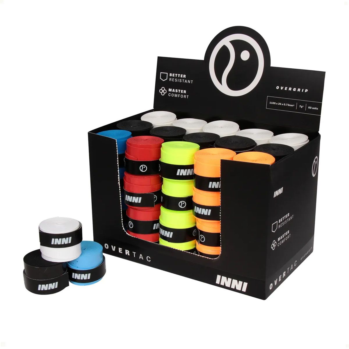 Caixa Overgrip INNI Overtac Sortido Colorido - 60 Un