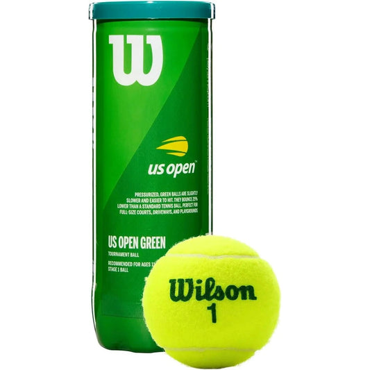 Bola de Tênis Wilson Infantil US Open Ponto Verde Estágio 1 - 3 Unidades