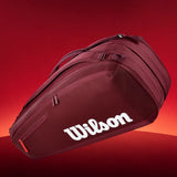 Raqueteira Wilson Defyer Redline 9 Pack - Bordô