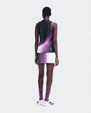 Saia Short On Running Court Skirt Split Swing - Branca/Roxa
